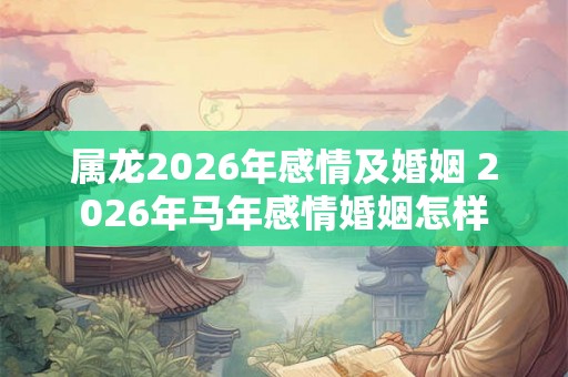 属龙2026年感情及婚姻 2026年马年感情婚姻怎样