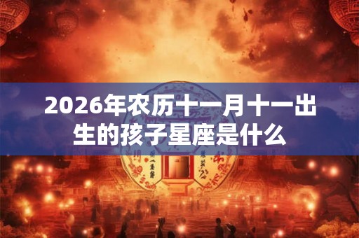 2026年农历十一月十一出生的孩子星座是什么