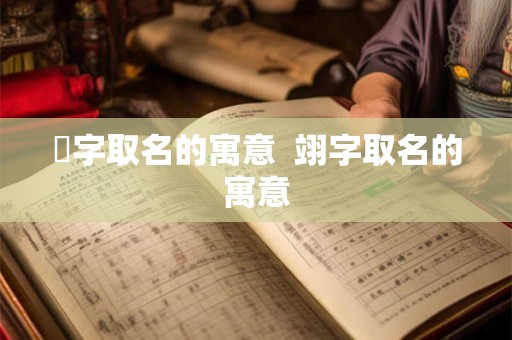 珝字取名的寓意  翊字取名的寓意