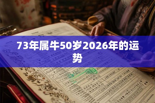 73年属牛50岁2026年的运势
