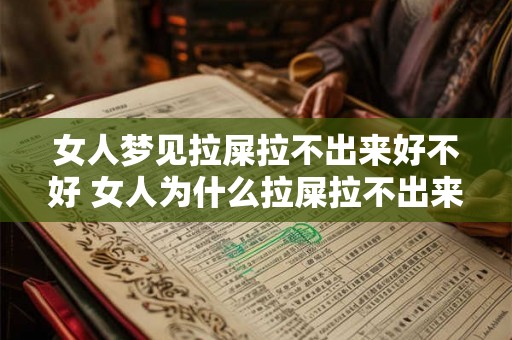 女人梦见拉屎拉不出来好不好 女人为什么拉屎拉不出来