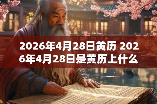 2026年4月28日黄历 2026年4月28日是黄历上什么样的日子 2026年4月28日黄历 2026年4月28日是黄历上什么样的日子