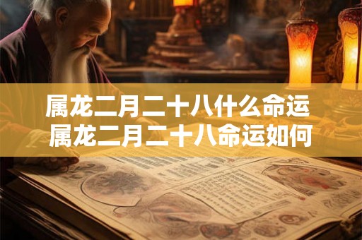 属龙二月二十八什么命运 属龙二月二十八命运如何