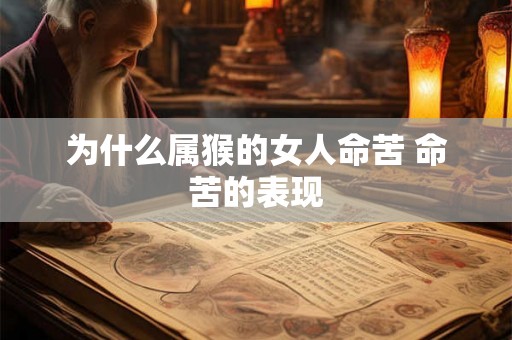 为什么属猴的女人命苦 命苦的表现