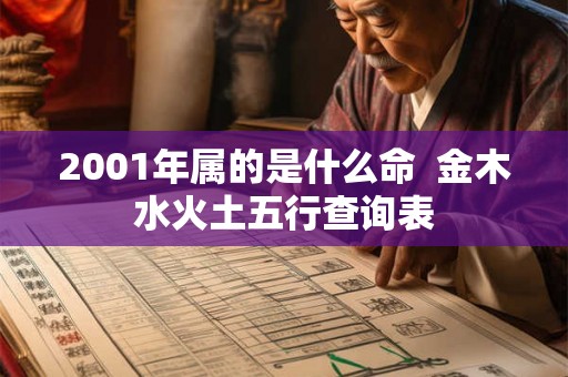 2001年属的是什么命  金木水火土五行查询表