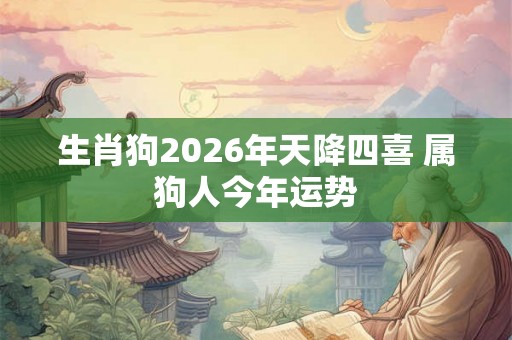 生肖狗2026年天降四喜 属狗人今年运势