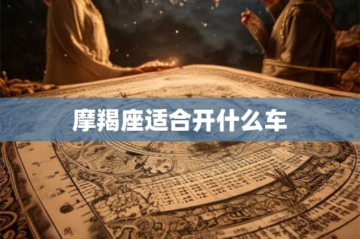 摩羯座适合开什么车
