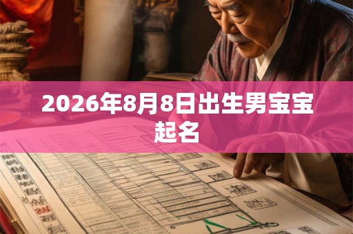 2026年8月8日出生男宝宝起名