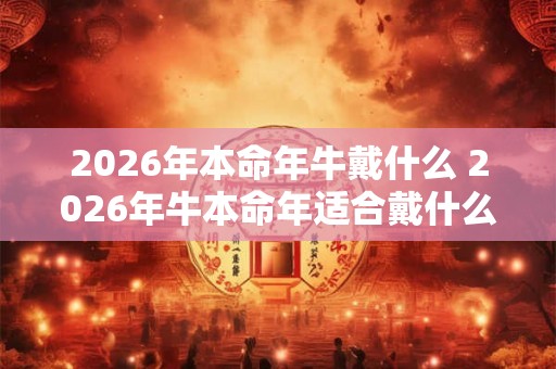 2026年本命年牛戴什么 2026年牛本命年适合戴什么 2026年本命年牛戴什么 2026年牛本命年适合戴什么