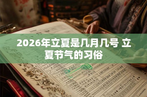 2026年立夏是几月几号 立夏节气的习俗