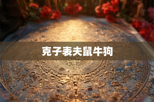 克子表夫鼠牛狗