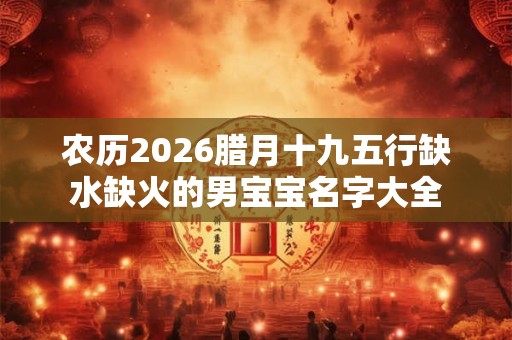 农历2026腊月十九五行缺水缺火的男宝宝名字大全
