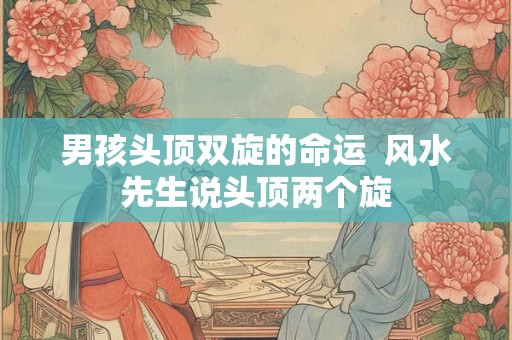 男孩头顶双旋的命运  风水先生说头顶两个旋