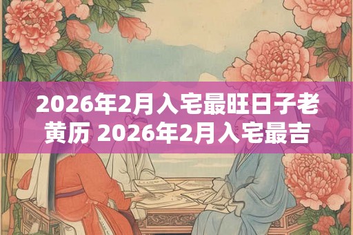 2026年2月入宅最旺日子老黄历 2026年2月入宅最吉利的日子