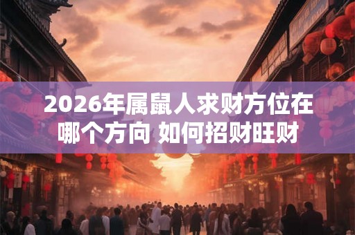 2026年属鼠人求财方位在哪个方向 如何招财旺财