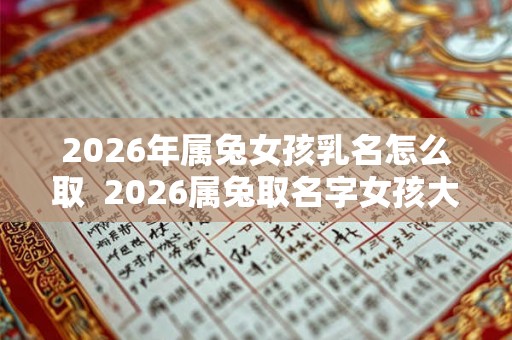 2026年属兔女孩乳名怎么取  2026属兔取名字女孩大全