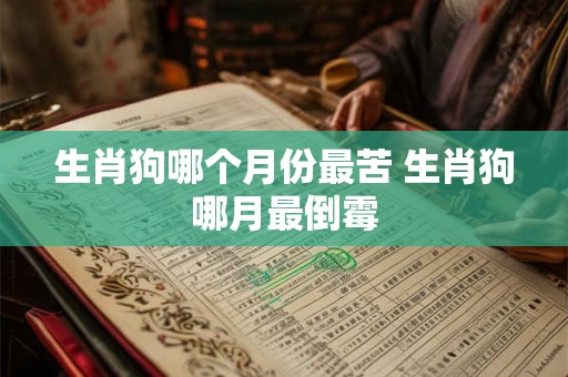 生肖狗哪个月份最苦 生肖狗哪月最倒霉 生肖狗哪个月份最苦 生肖狗哪月最倒霉
