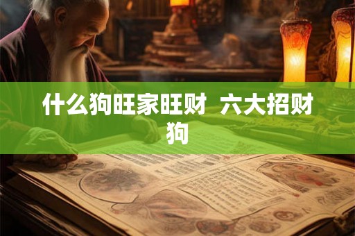 什么狗旺家旺财  六大招财狗