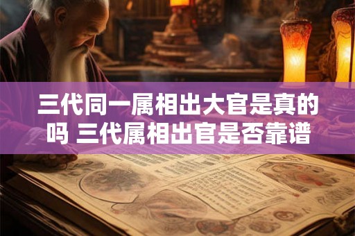 三代同一属相出大官是真的吗 三代属相出官是否靠谱