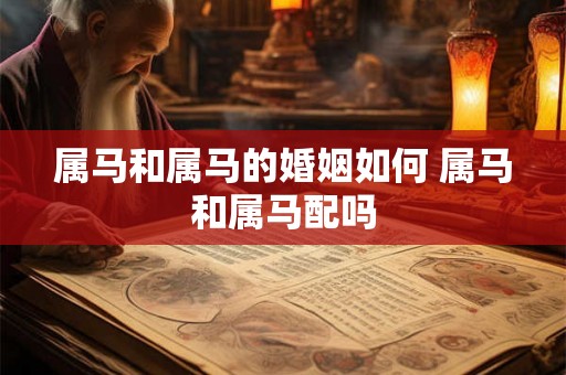 属马和属马的婚姻如何 属马和属马配吗