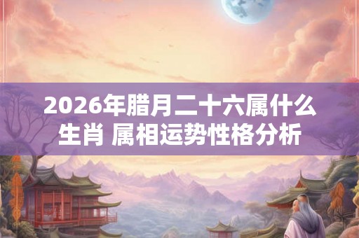 2026年腊月二十六属什么生肖 属相运势性格分析 2026年腊月二十六属什么生肖 属相运势性格分析