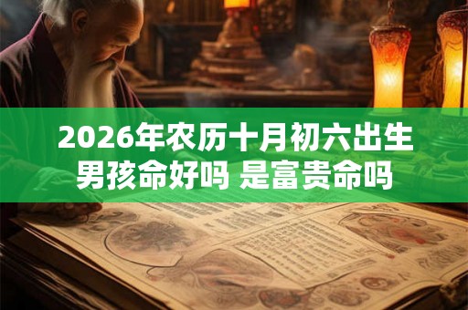 2026年农历十月初六出生男孩命好吗 是富贵命吗