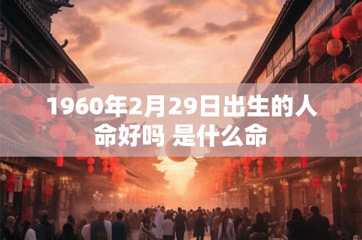 1960年2月29日出生的人命好吗 是什么命