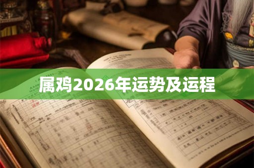 属鸡2026年运势及运程