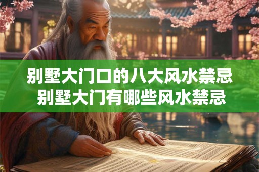 别墅大门口的八大风水禁忌 别墅大门有哪些风水禁忌