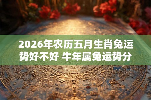 2026年农历五月生肖兔运势好不好 牛年属兔运势分析！