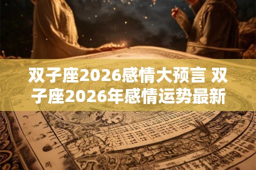 双子座2026感情大预言 双子座2026年感情运势最新预测 双子座2026感情大预言 双子座2026年感情运势最新预测