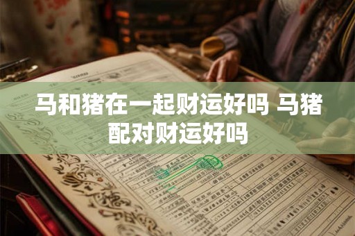 马和猪在一起财运好吗 马猪配对财运好吗