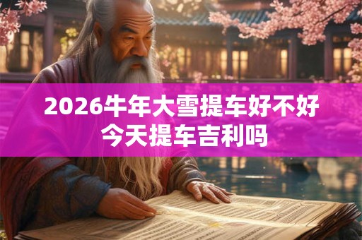 2026牛年大雪提车好不好 今天提车吉利吗