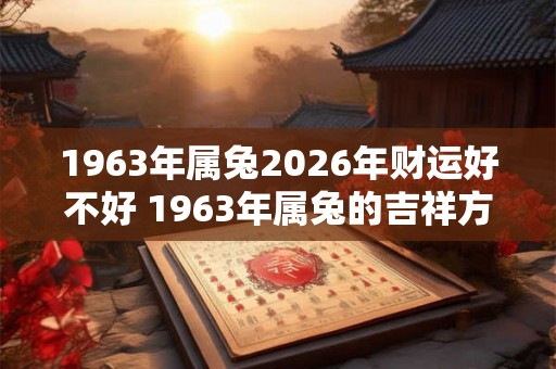 1963年属兔2026年财运好不好 1963年属兔的吉祥方位