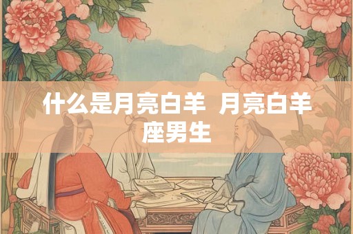什么是月亮白羊  月亮白羊座男生