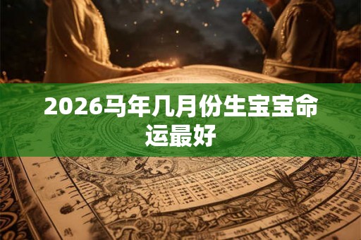 2026马年几月份生宝宝命运最好