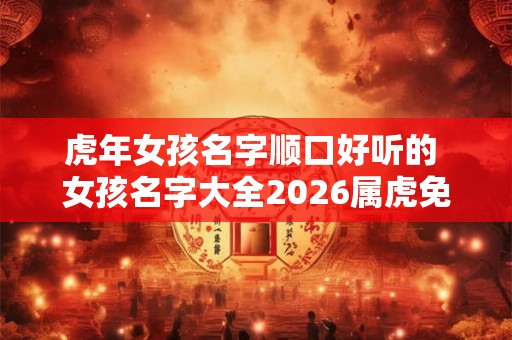 虎年女孩名字顺口好听的 女孩名字大全2026属虎免费