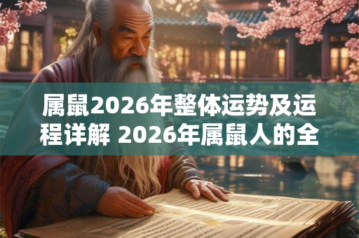 属鼠2026年整体运势及运程详解 2026年属鼠人的全年运势