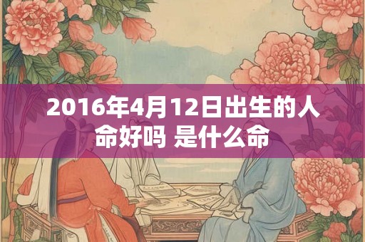 2016年4月12日出生的人命好吗 是什么命