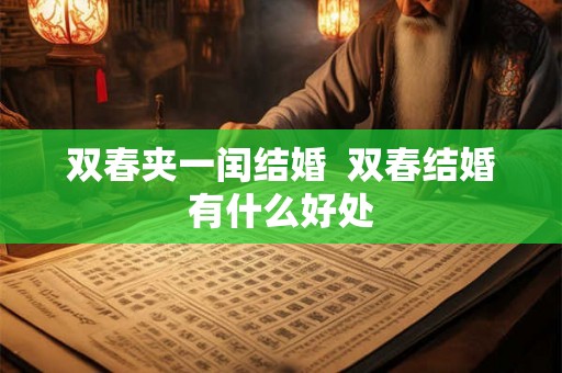 双春夹一闰结婚 双春结婚有什么好处 双春夹一闰结婚 双春结婚有什么好处