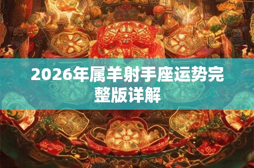 2026年属羊射手座运势完整版详解