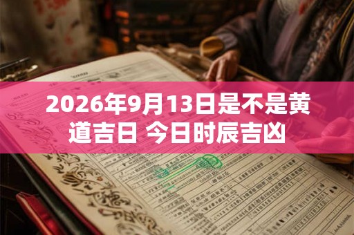 2026年9月13日是不是黄道吉日 今日时辰吉凶