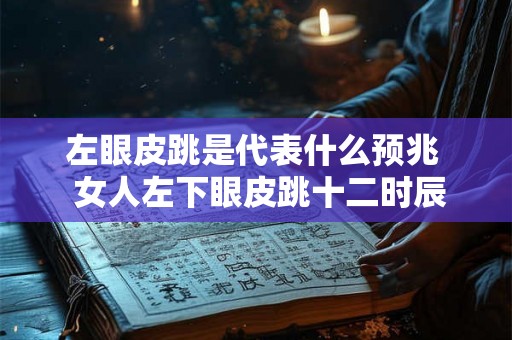 左眼皮跳是代表什么预兆  女人左下眼皮跳十二时辰预兆