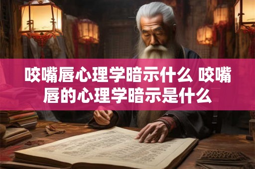 咬嘴唇心理学暗示什么 咬嘴唇的心理学暗示是什么