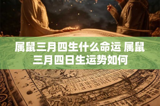 属鼠三月四生什么命运 属鼠三月四日生运势如何