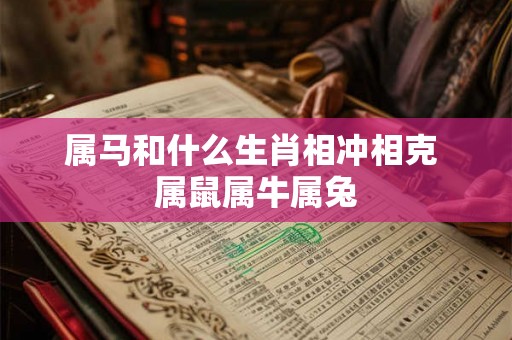 属马和什么生肖相冲相克 属鼠属牛属兔