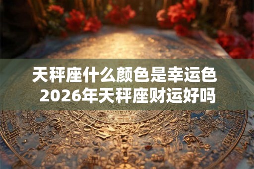 天秤座什么颜色是幸运色 2026年天秤座财运好吗