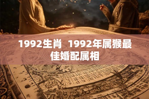 1992生肖  1992年属猴最佳婚配属相