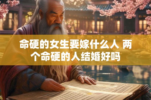 命硬的女生要嫁什么人 两个命硬的人结婚好吗