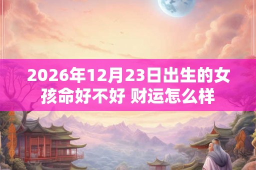 2026年12月23日出生的女孩命好不好 财运怎么样